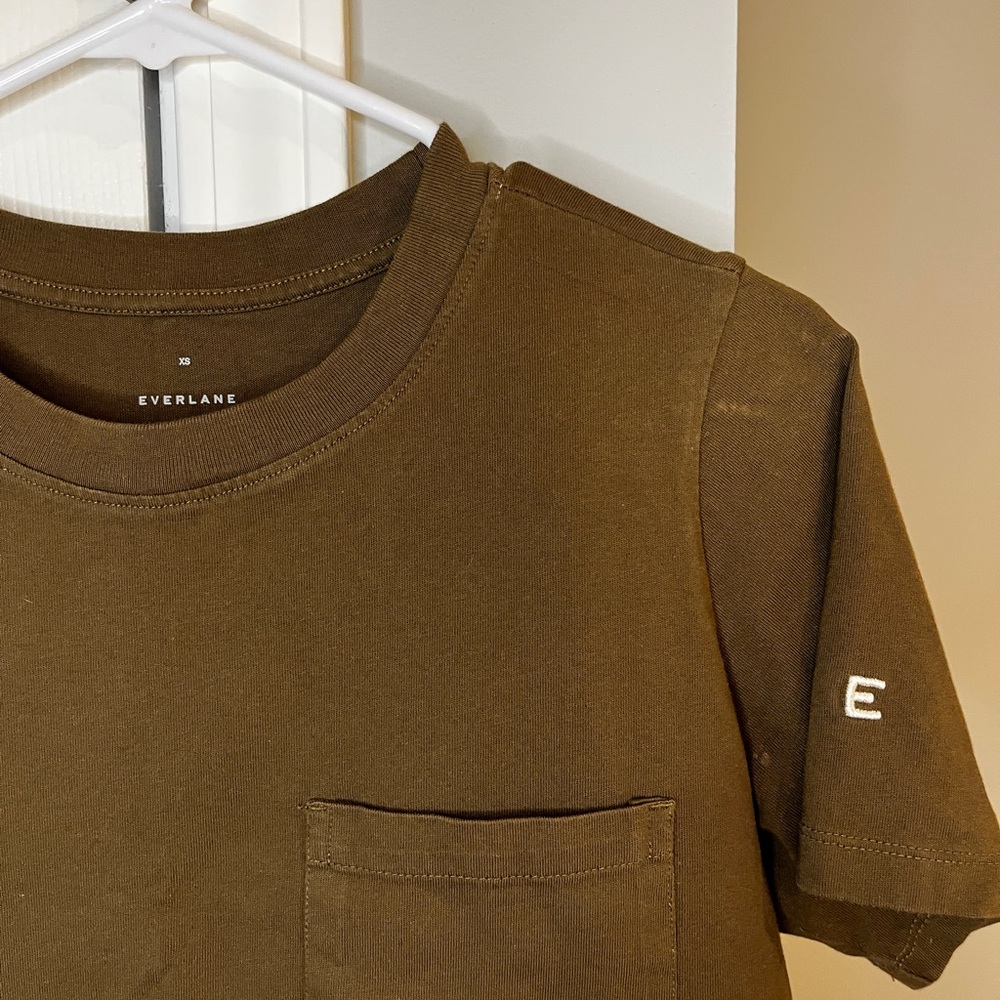 Everlane Brown Pocket T-Shirt Dress